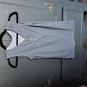 Polka dot tank with buttons